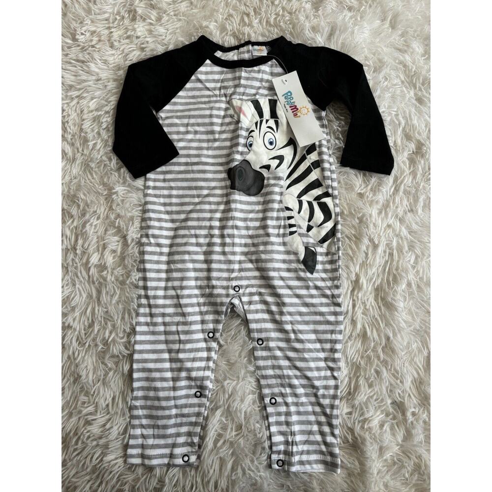 Peppy Mini Sz. 12 Mo. One Piece Zebra Outfit. New W/ Tags. Adorable
